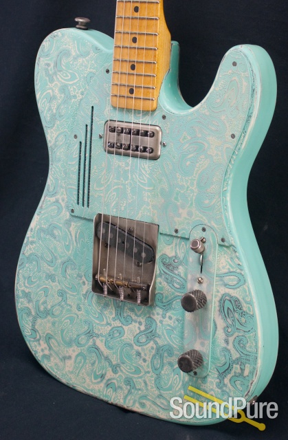 Trussart 2011 Seafoam Green Paisley Steelcaster Guitar- Used — image 18