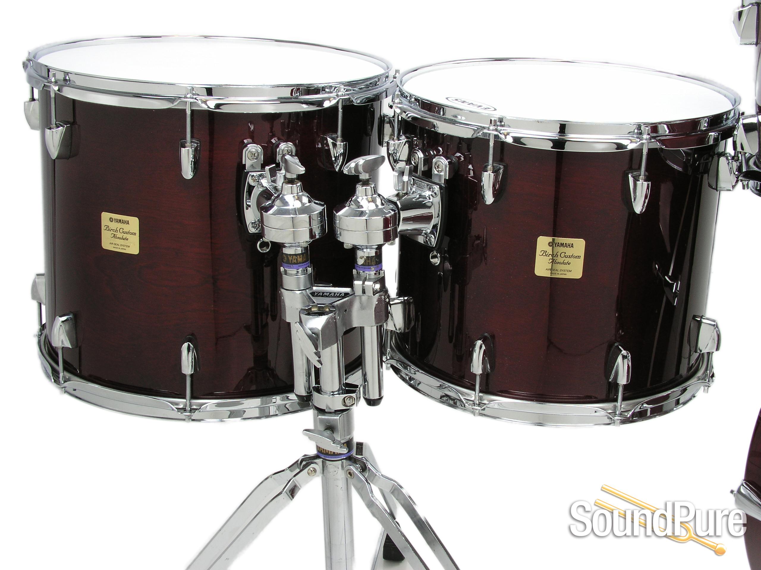 Yamaha 5pc Birch Custom Absolute Drum Set -Cherry Wood Gloss