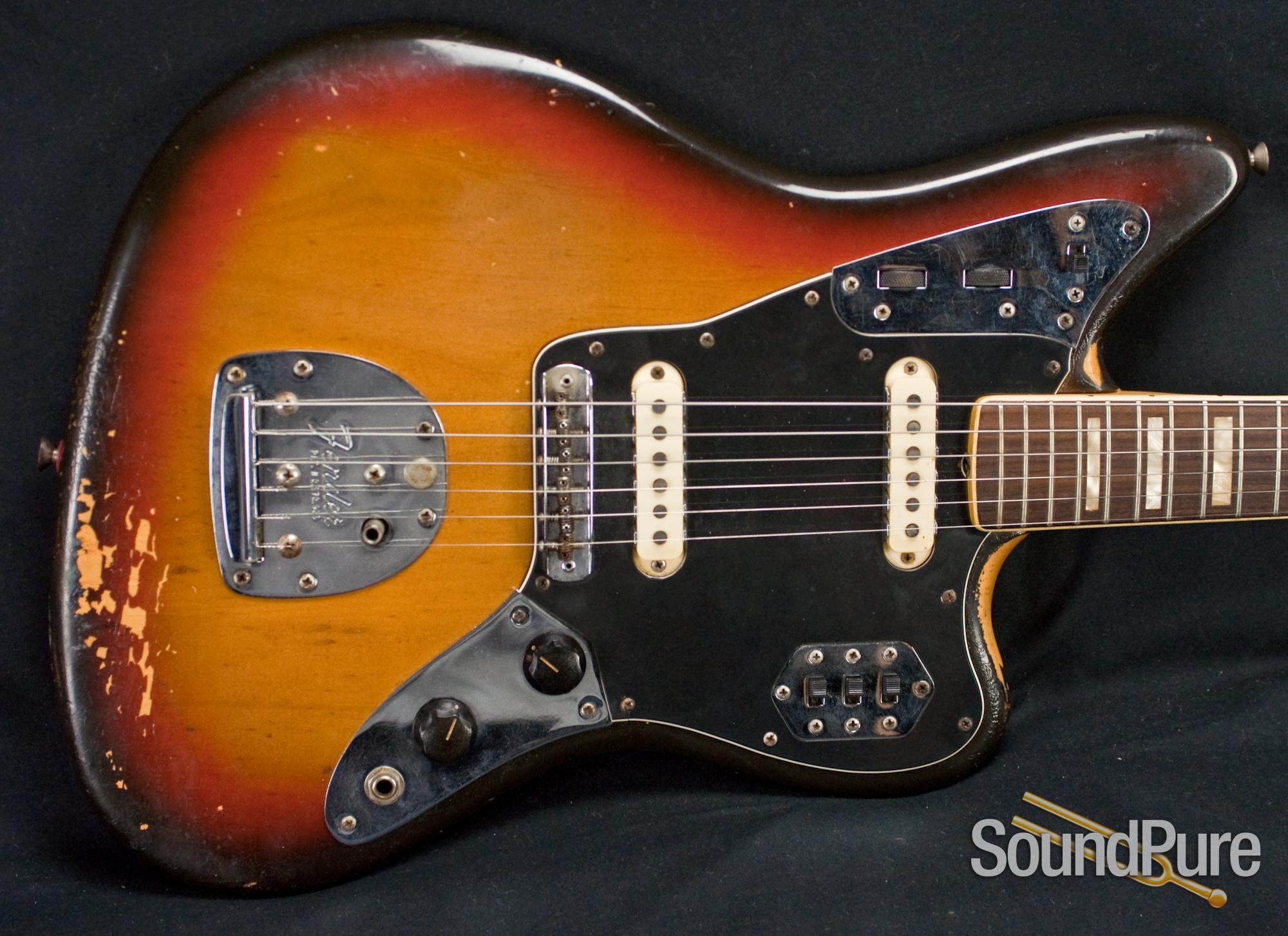 Fender 1973 Sunburst Jaguar Electric Guitar Vintage