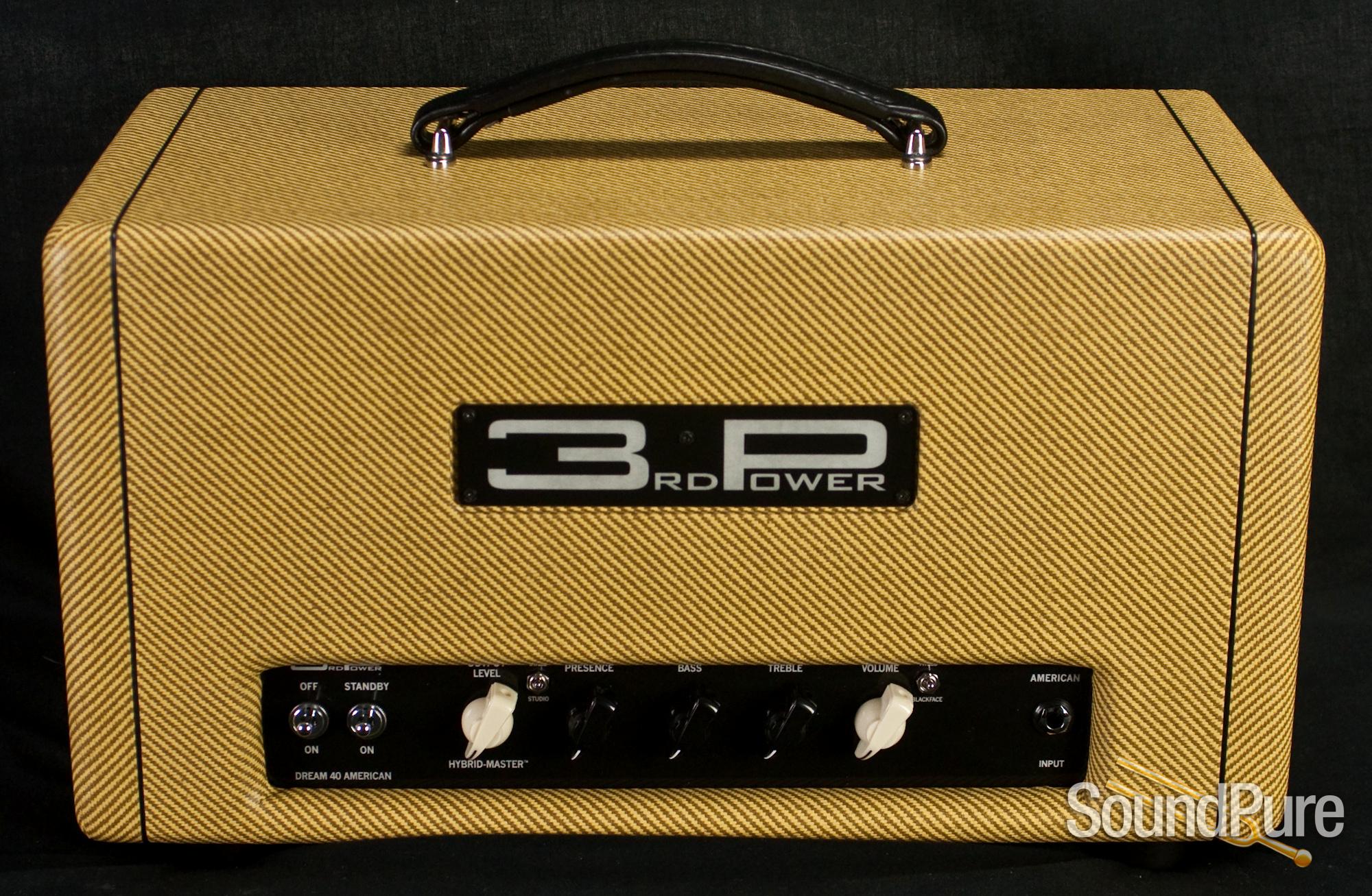 3rd Power Amplification Dream 40 American Amp Head Tweed