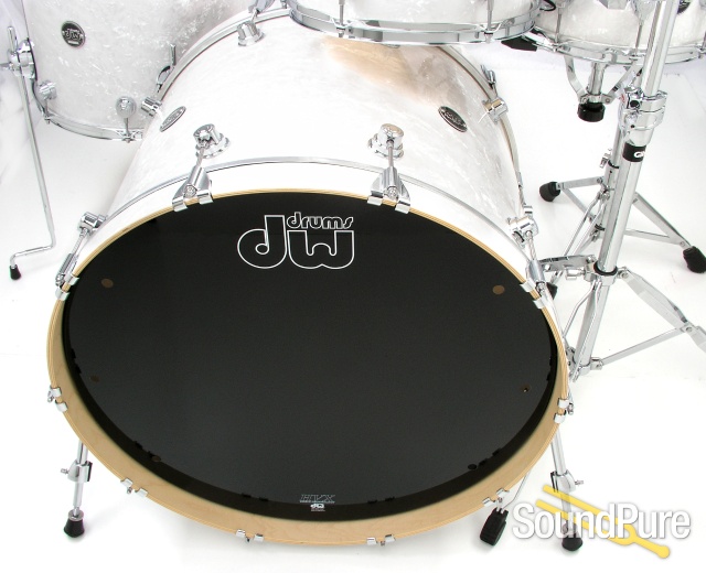 DW 3pc Performance Series Maple Drum Set-White Marine — image 5