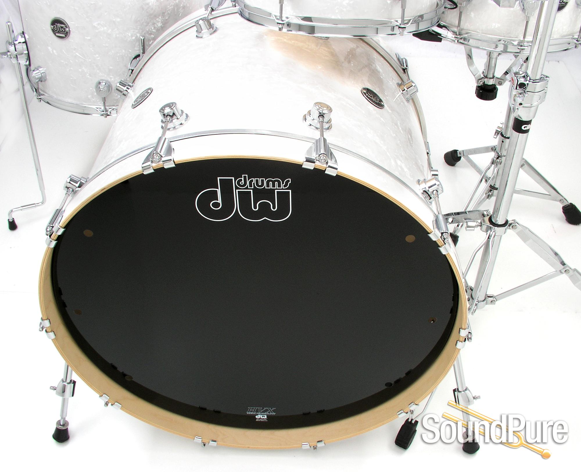 DW 3pc Performance Series Maple Drum SetWhite Marine