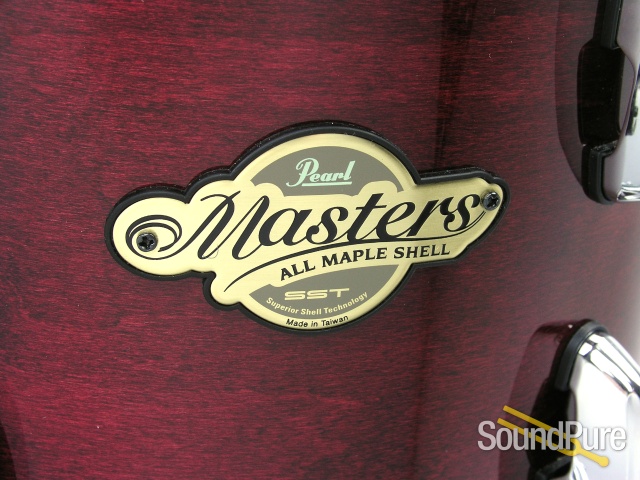 Pearl 4pc Masters Series Maple Drum Set-Vintage Wine — image 2