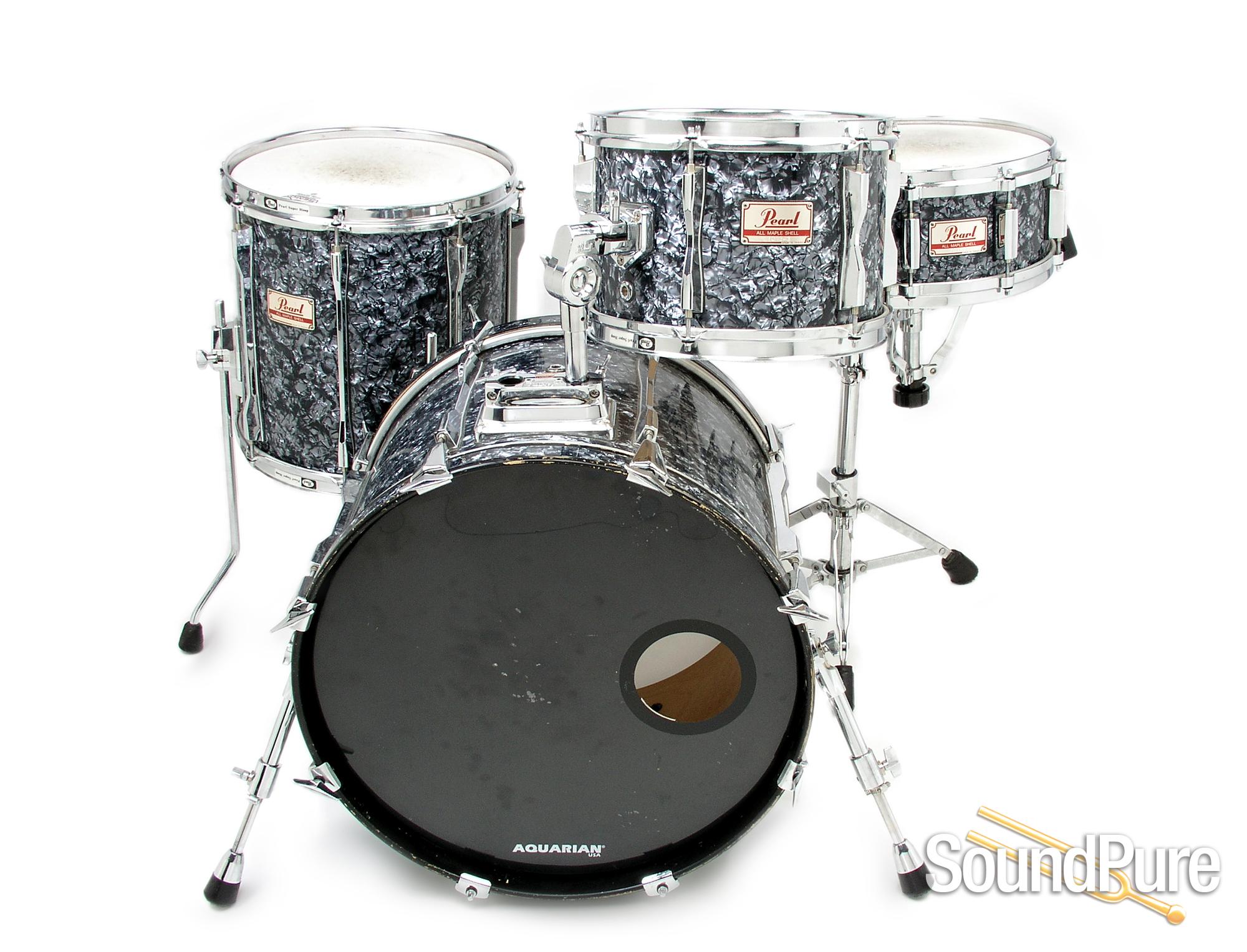 Pearl 4pc Masters MX Series Maple Drum Set-Black Diamond