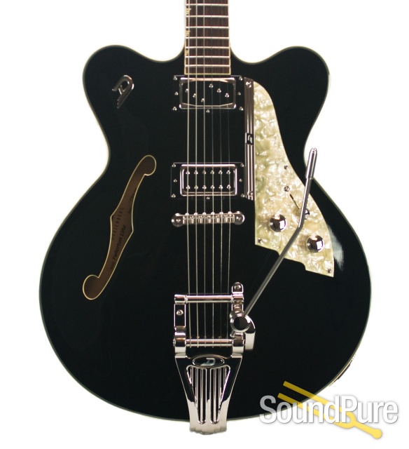 Duesenberg Fullerton Elite Black Semi-Hollow Electric Guitar — image 1