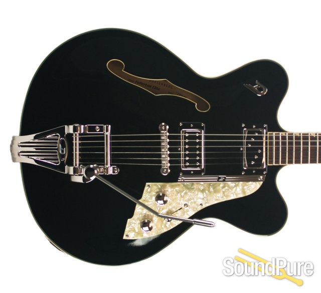 Duesenberg Fullerton Elite Black Semi-Hollow Electric Guitar — image 9