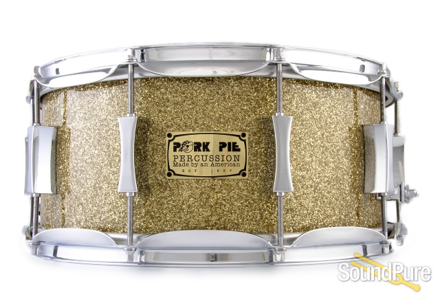 Pork Pie 6.5x14 Maple Snare Drum-Ginger Glass Glitter