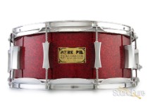 Pork Pie 6x14 Maple Snare Drum-Ruby Glass Glitter Pork Pie 6x14 Maple Snare Drum-Ruby Glass Glitter