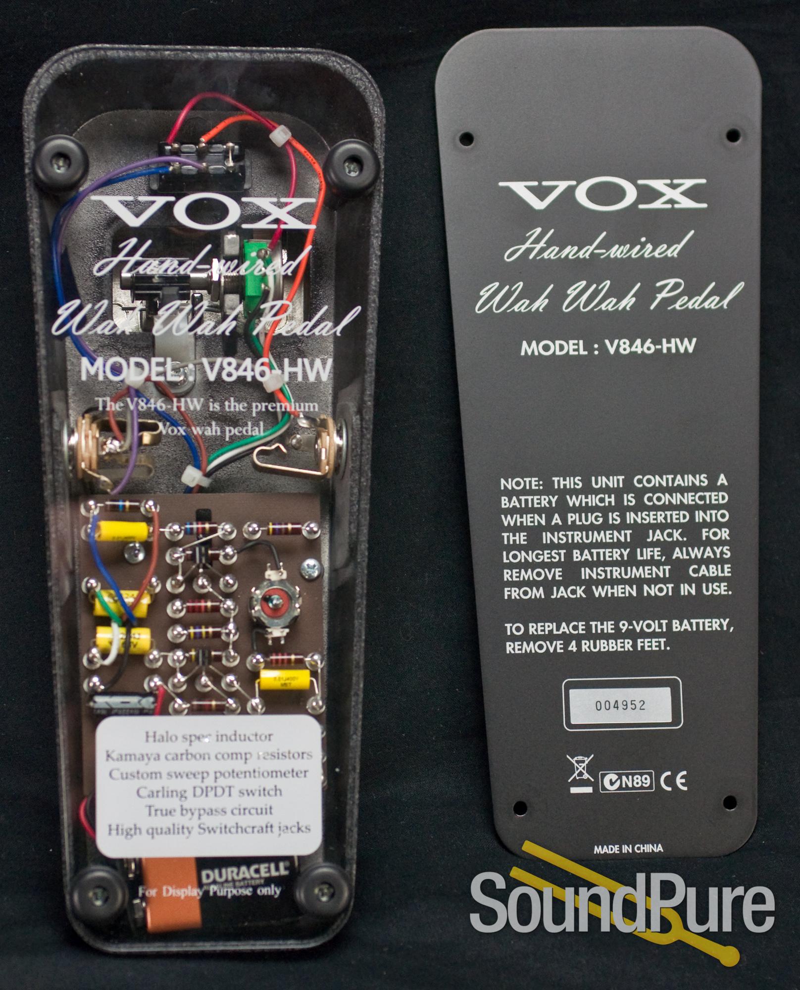 Vox V846-HW Handwired Wah Effect Pedal - Used | Soundpure.com