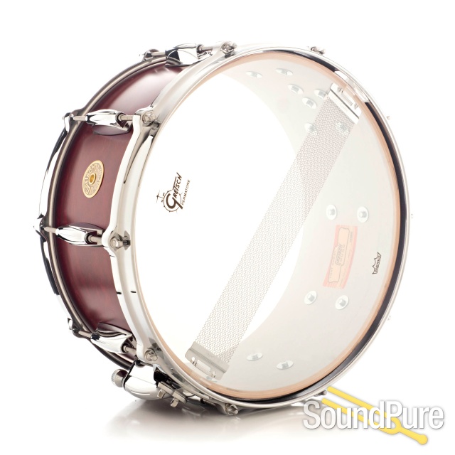 Gretsch 6.5x14 USA Custom Maple Snare Drum-Rosewood Satin — image 3