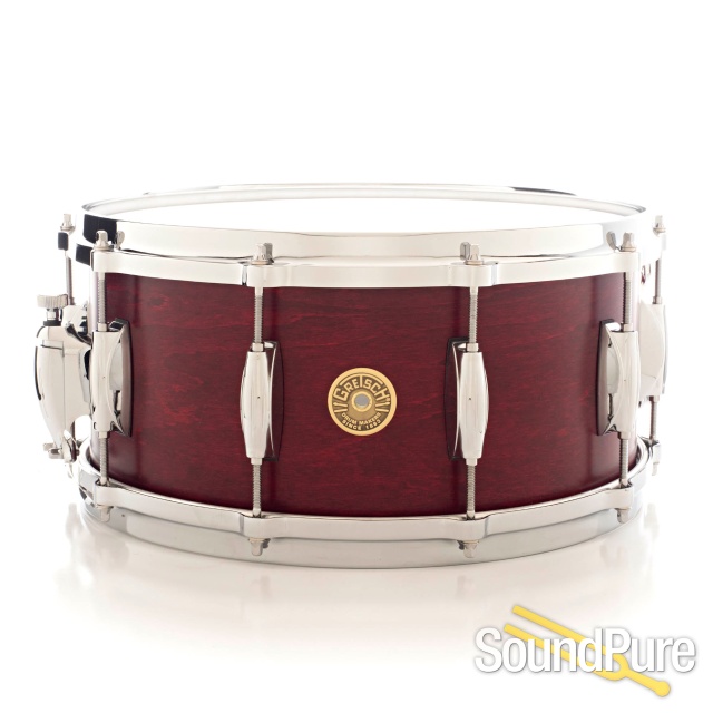 Gretsch 6.5x14 USA Custom Maple Snare Drum-Rosewood Satin — image 1
