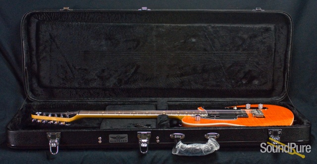 Reverend Reeves Gabrels Satin Orange Flame Maple Guitar — image 3
