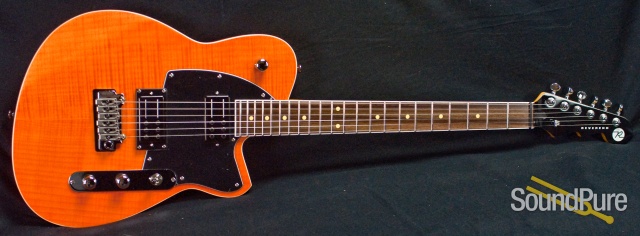 Reverend Reeves Gabrels Satin Orange Flame Maple Guitar — image 4