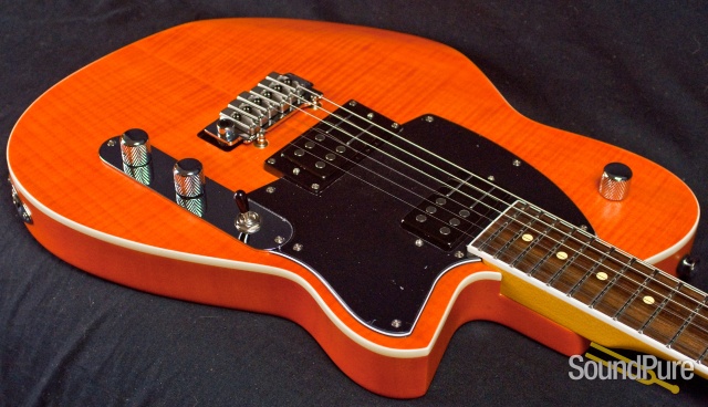 Reverend Reeves Gabrels Satin Orange Flame Maple Guitar — image 6