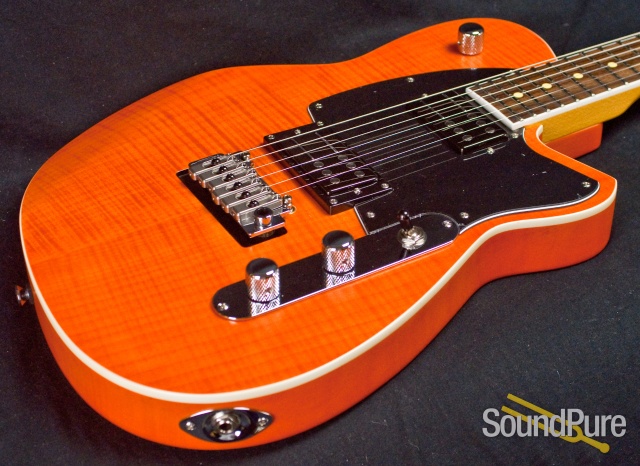 Reverend Reeves Gabrels Satin Orange Flame Maple Guitar — image 8
