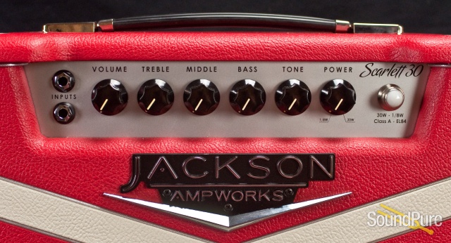 Jackson Ampworks Scarlett 30 Amp Head - Red & Ivory — image 4