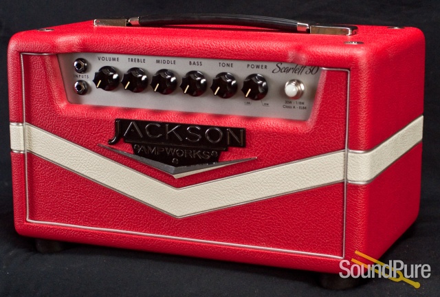 Jackson Ampworks Scarlett 30 Amp Head - Red & Ivory — image 5