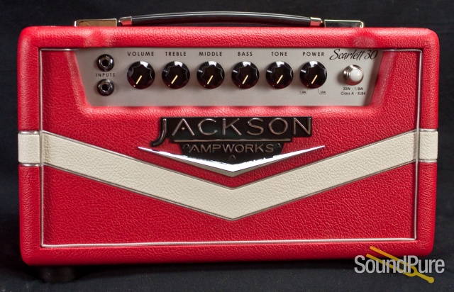 Jackson Ampworks Scarlett 30 Amp Head - Red & Ivory — image 1