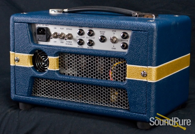 Jackson Ampworks Britain 30 Amp Head - Navy Blue & Gold — image 3