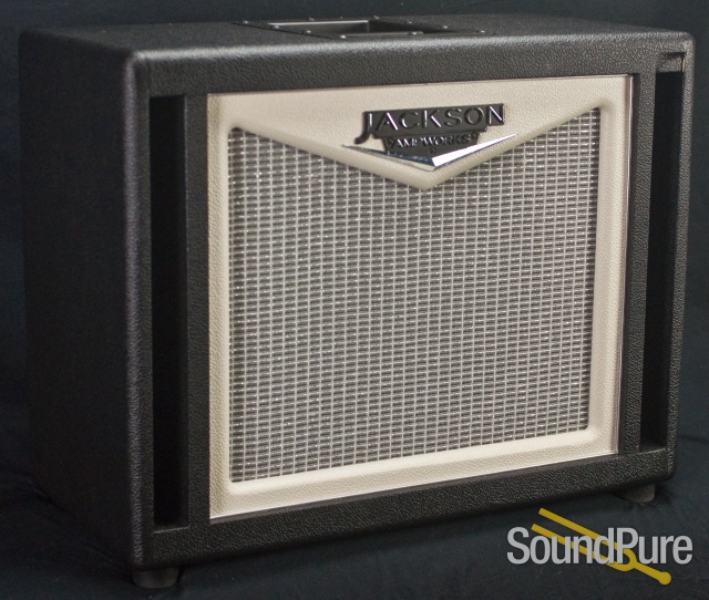 Jackson Ampworks Ported 1x12 Cab w/ Gold - Black & Ivory — image 4