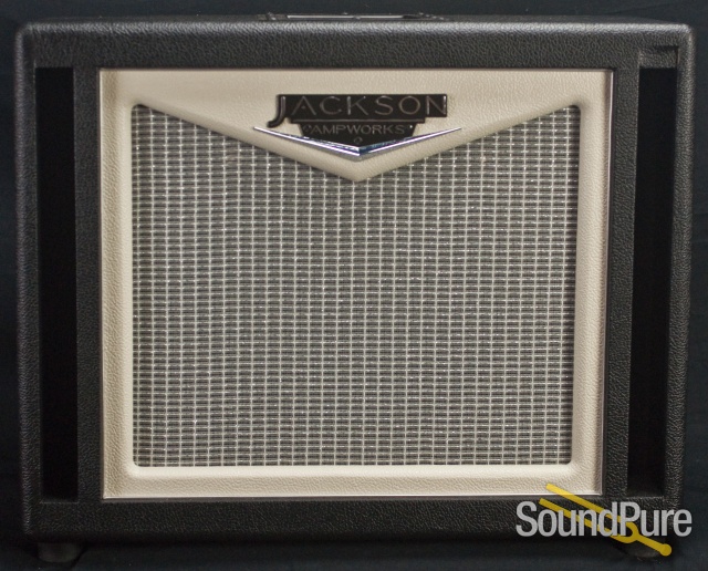 Jackson Ampworks Ported 1x12 Cab w/ Gold - Black & Ivory — image 1