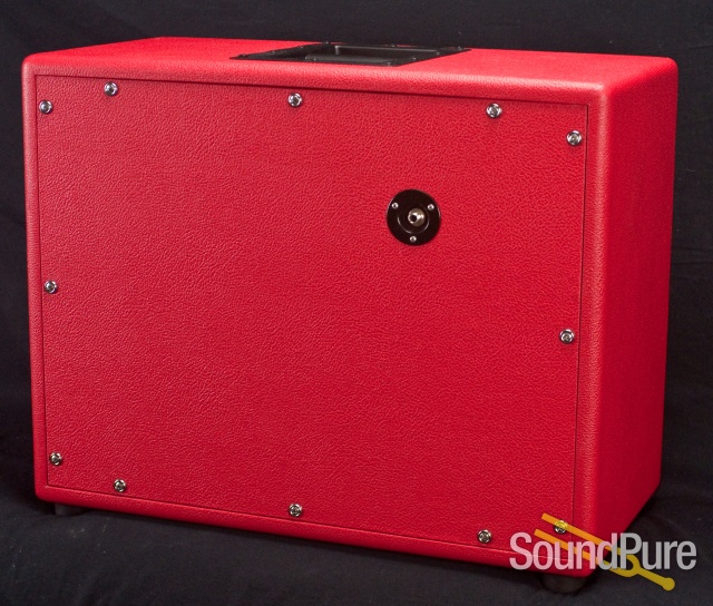 Jackson Ampworks Ported 1x12 Cab w/ Gold - Red & Ivory — image 2
