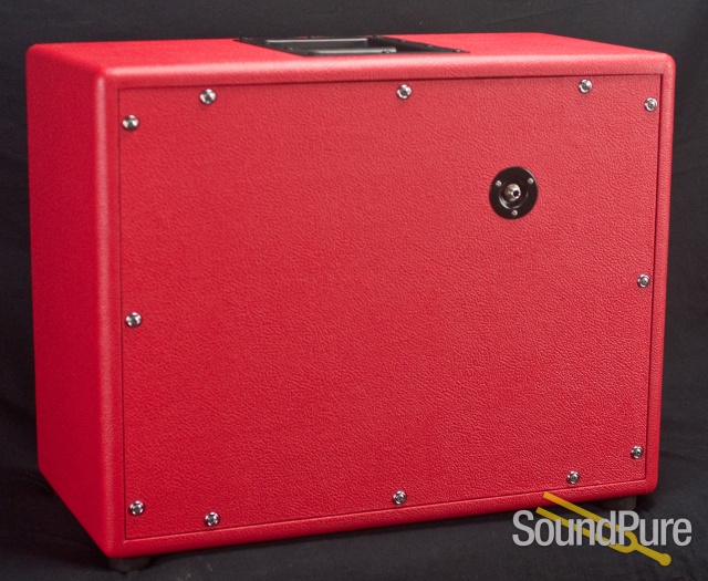 Jackson Ampworks Ported 1x12 Cab w/ Gold - Red & Ivory — image 3