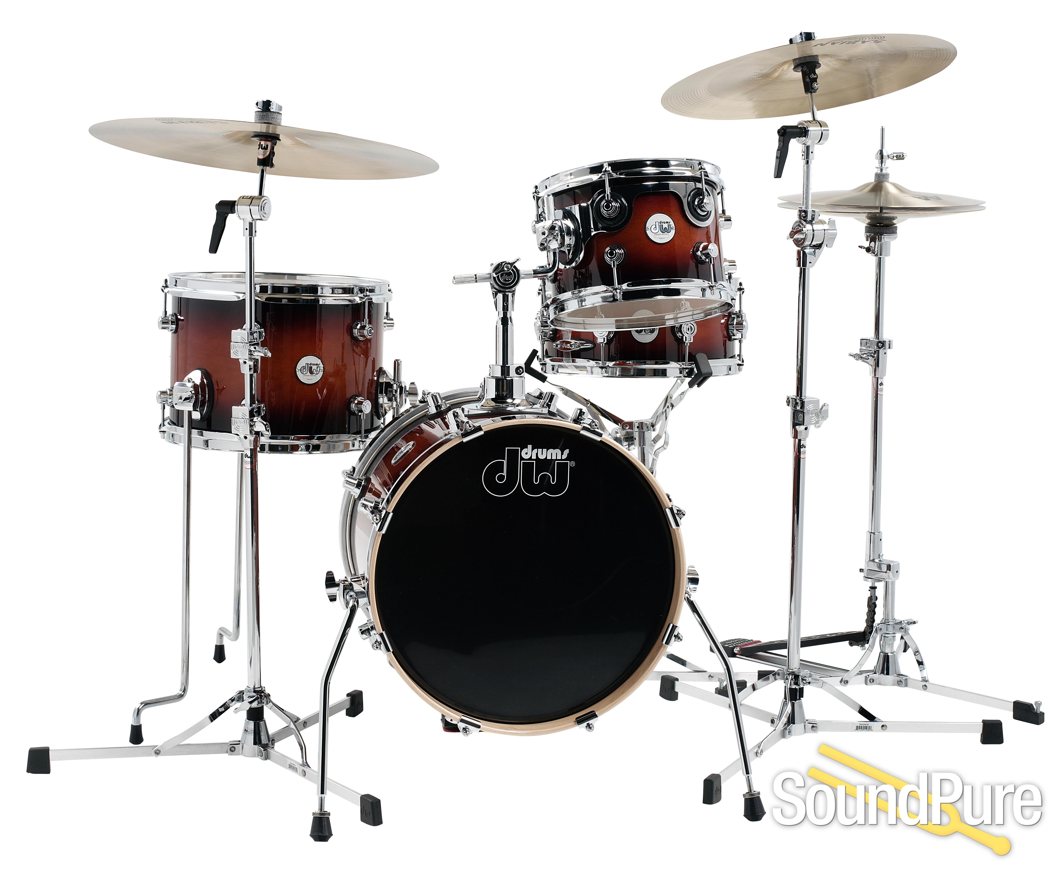 DW Design Series Mini Pro 4 Piece Drum Set 16"Tobacco
