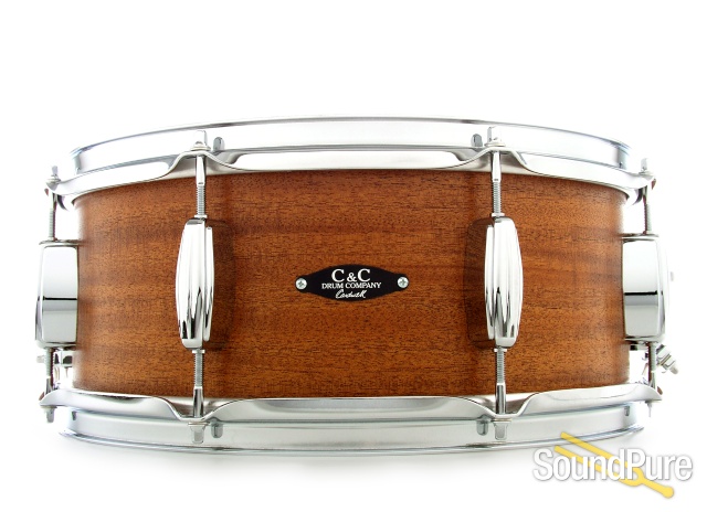 C&C Drums Player Date I 5.5x14 Snare Drum-Natural Mahogany