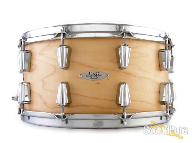 C&C Drums Gladstone 7.25x14 Snare Drum-Natural Satin — image 1
