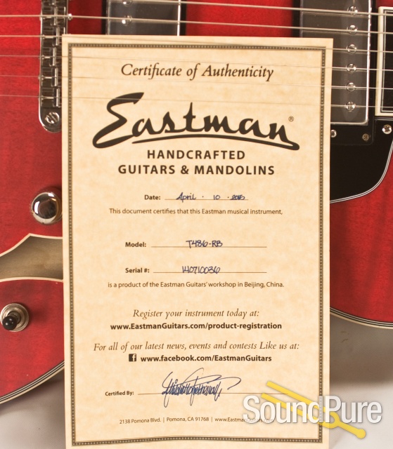 Eastman T486-RB Ray Benson Semi-Hollow Electric #140710036 — image 10