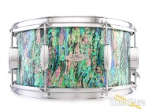 C&C Drums Custom 7.25x14 Snare Drum-Black Paua Abalone