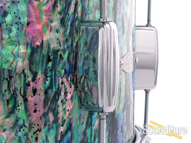 C&C Drums Custom 7.25x14 Snare Drum-Black Paua Abalone — image 5