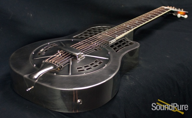 National ResoRocket Steel Cutaway Guitar w/ Slimline Pickup — image 3