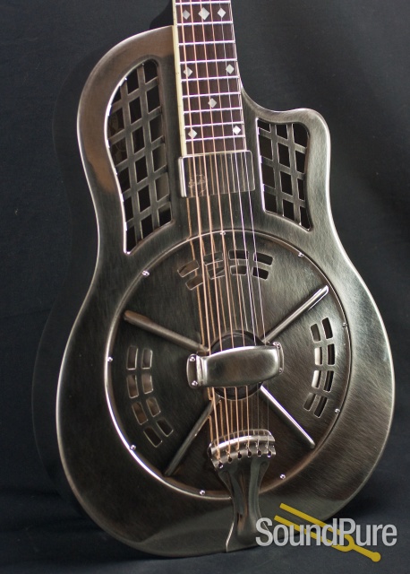 National ResoRocket Steel Cutaway Guitar w/ Slimline Pickup — image 5