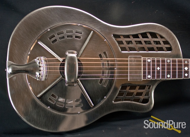 National ResoRocket Steel Cutaway Guitar w/ Slimline Pickup — image 9