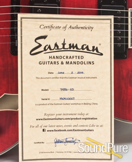 Eastman T486-ED Semi-Hollow Electric Guitar #150510007 — image 8