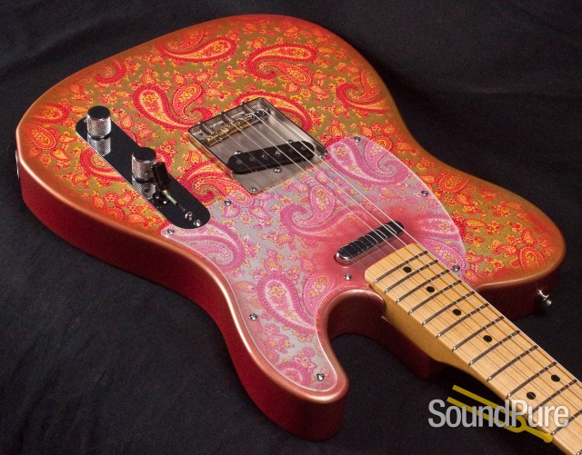 Crook Custom T Pink Paisley Electric Guitar - Used — image 2