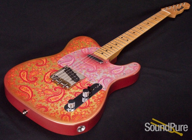 Crook Custom T Pink Paisley Electric Guitar - Used — image 3
