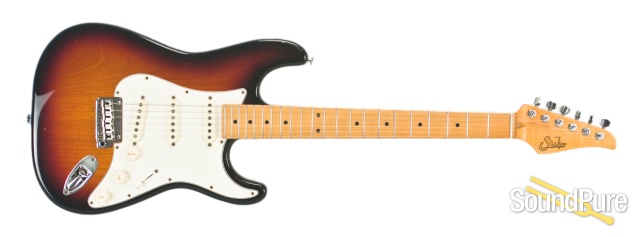 Suhr Classic Antique 3-Tone Burst SSS Electric #JST1C4M — image 7