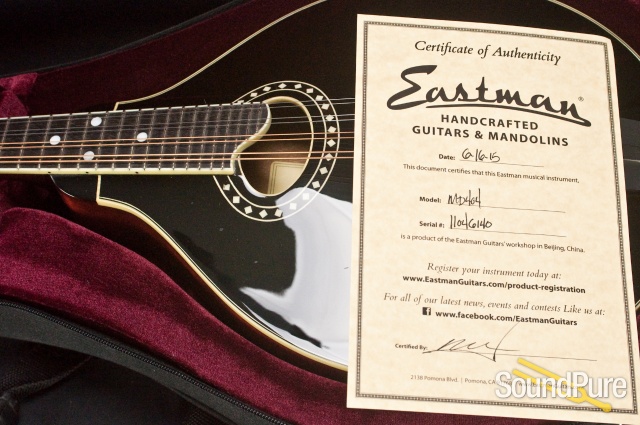 Eastman MD404 Spruce/Mahogany A-Style Mandolin 6140 — image 2