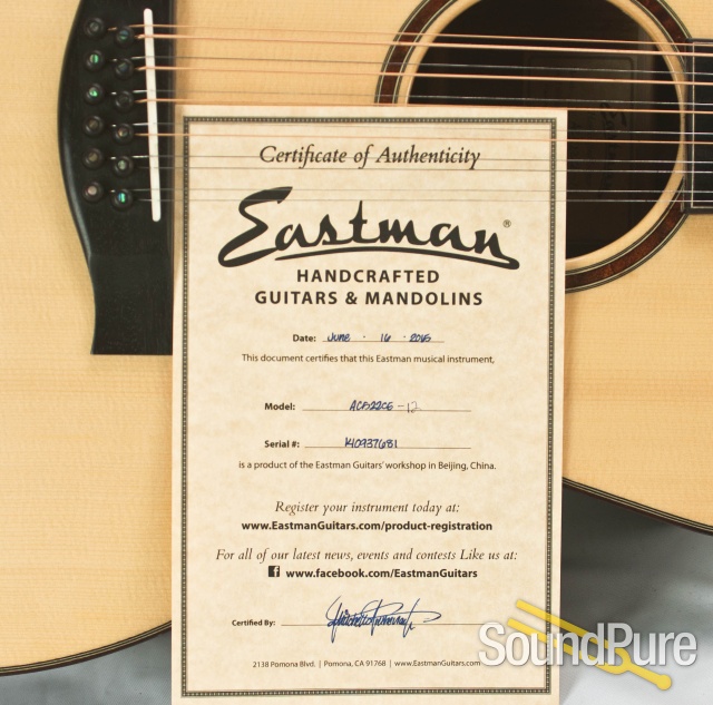 Eastman AC522CE-12 Grand Auditorium Acoustic #140937681 — image 8