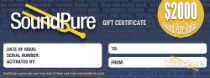 Sound Pure $2000 Gift Certificate