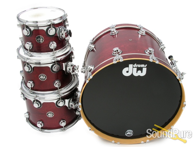 DW 5pc Collectors Series Maple Drum Set-Cherry Satin Oil