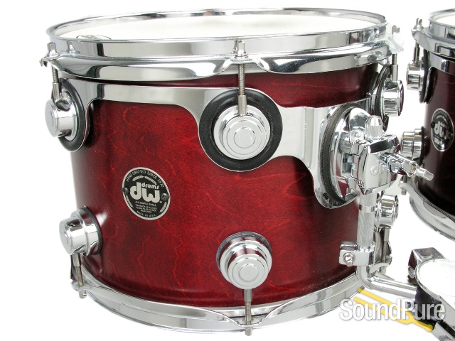 DW 5pc Collectors Series Maple Drum Set-Cherry Satin Oil — image 3