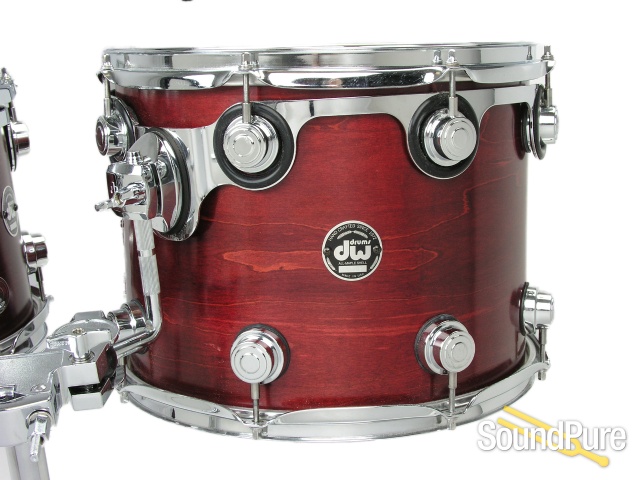 DW 5pc Collectors Series Maple Drum Set-Cherry Satin Oil — image 4