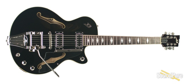 Duesenberg DTV Deluxe Black Semi-Hollow Guitar #150850 — image 4