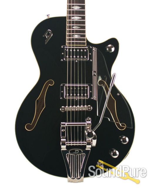 Duesenberg DTV Deluxe Black Semi-Hollow Guitar #150850 — image 1