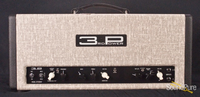 3rd Power Dual Citizen Fawn w/ Black Caps Tolex Amp Head — image 1