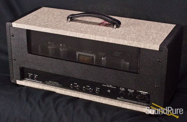 3rd Power Dual Citizen Fawn w/ Black Caps Tolex Amp Head — image 7